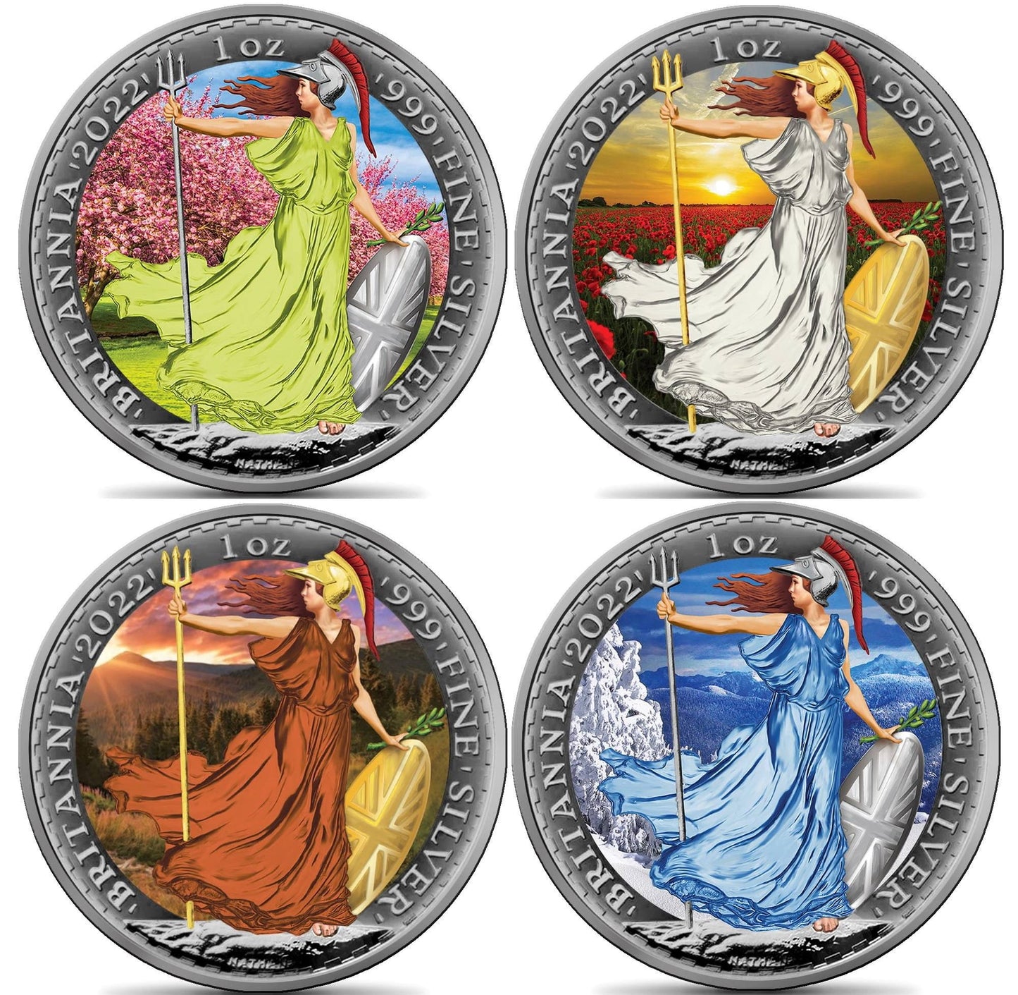 Britannia - Zestaw 4 Pory Roku - 2022 - Uncja (4szt)