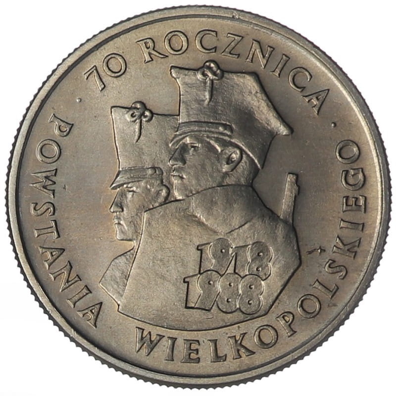 100 złotych - 70 rocznica Powstania Wielkopolskiego - 1988 rok