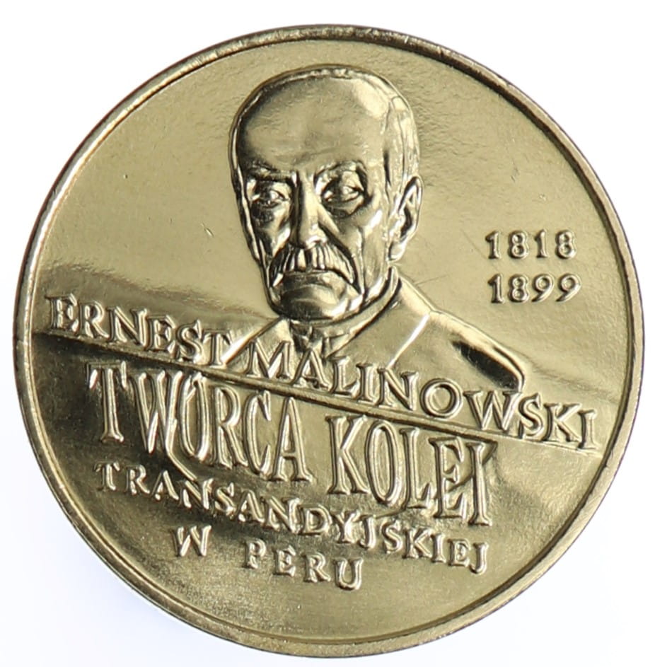 Moneta 2 zł Ernest Malinowski - 1999 rok