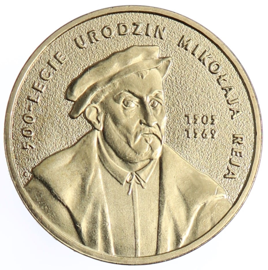 Moneta 2 zł Mikołaj Rej - 2005 rok