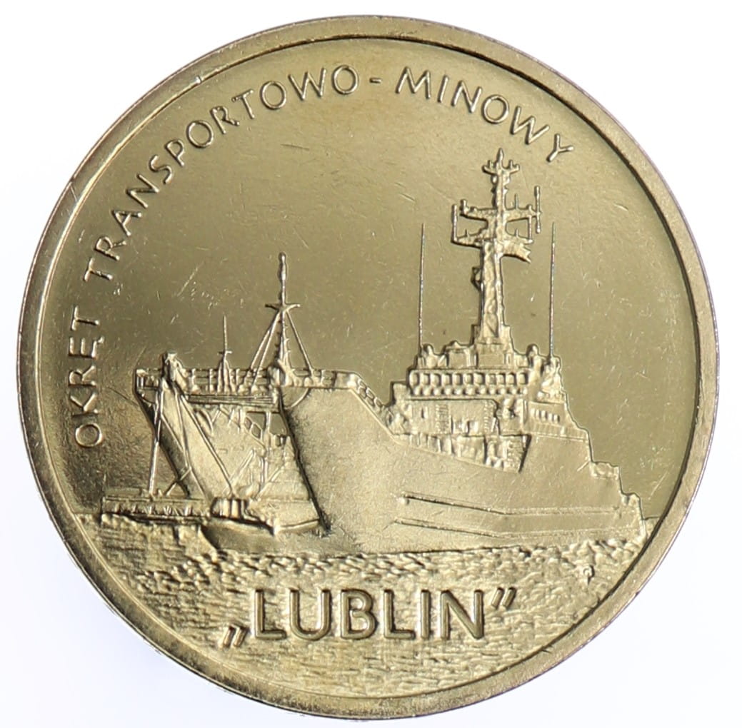 Moneta 2 zł Okręt transportowo-minowy „Lublin” - 2013 rok