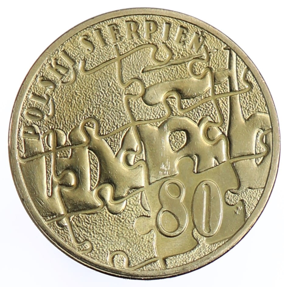 Moneta 2 zł Sierpień 1980 - 2010 rok