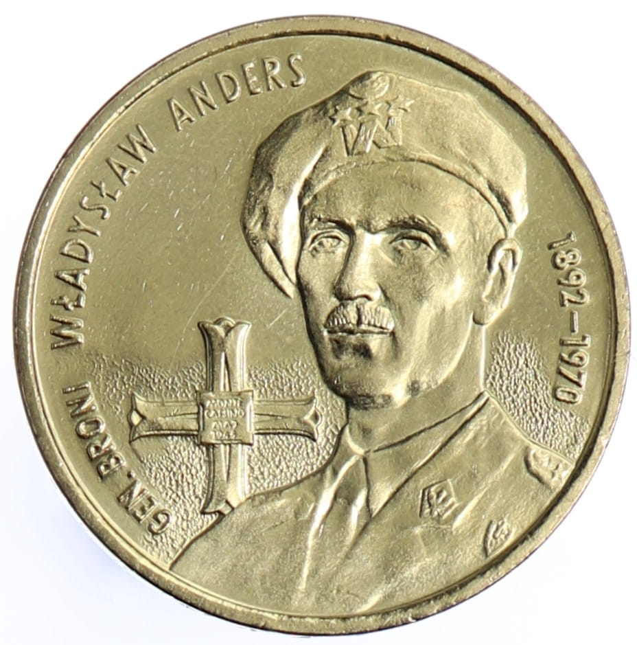 Moneta 2 zł Władysław Anders - 2002 rok