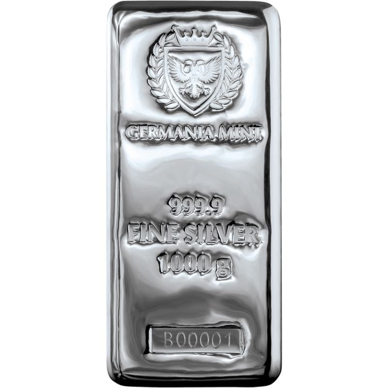 Sztabka Germania Mint - 1 kg Czystego Srebra