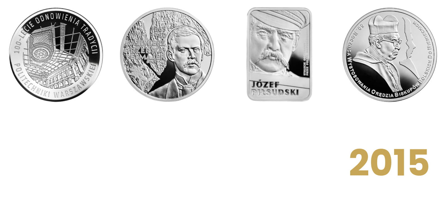 Komplet monet kolekcjonerskich 10 zł - 2015 rok