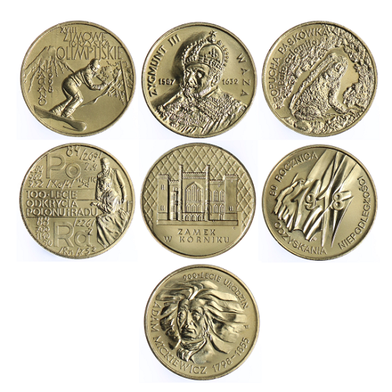 Komplet monet 2 zł - 1998 rok