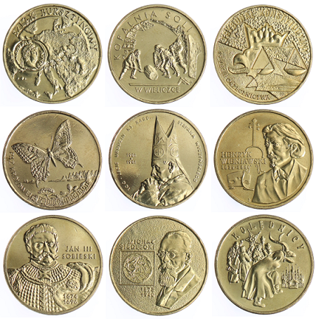 Komplet monet 2 zł - 2001 rok