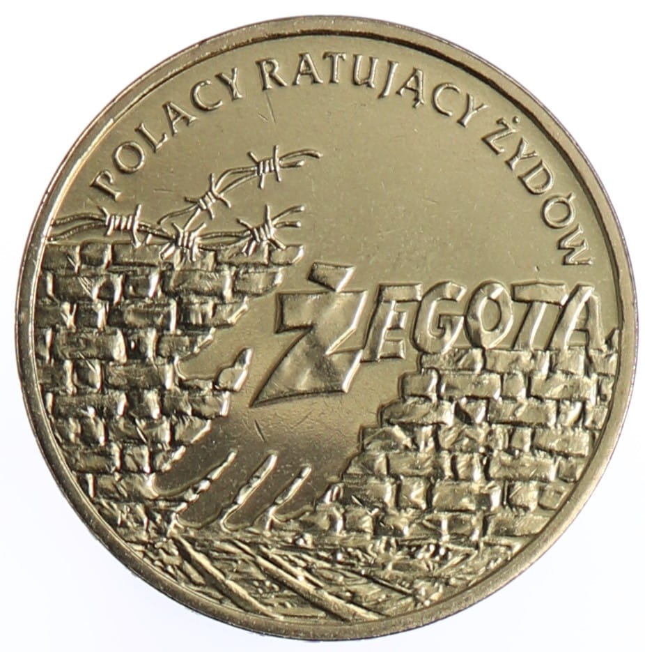 Moneta 2 zł Polacy ratujący Żydów - 2009 rok