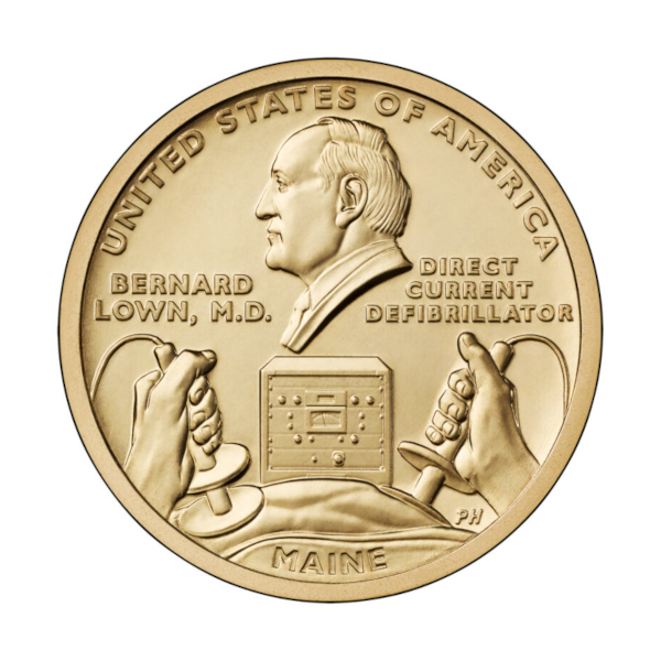 1 Dolar - Innowacje - Defibrylator - Dr Bernard Lown - 2024 rok
