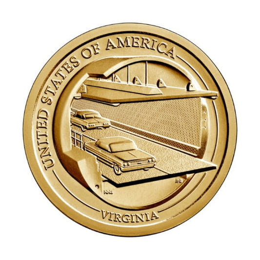 1 Dolar - Innowacje - Most-tunel przez zatokę Chesapeake - 2021 rok