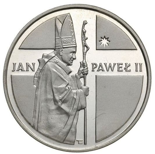 10 000 złotych - Jan Paweł II - Gruby Krzyż  - 1989 rok