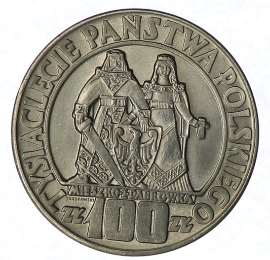 100 złotych - Mieszko i Dąbrówka - 1966 rok
