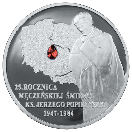 Moneta 10 zł Jerzy Popiełuszko