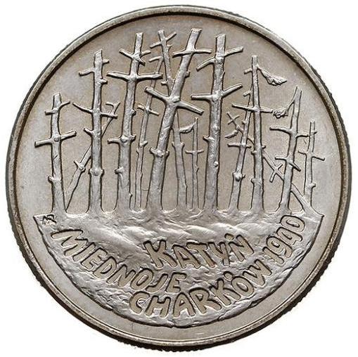 Moneta 2 zł Katyń, Miednoje, Charków - 1995 rok