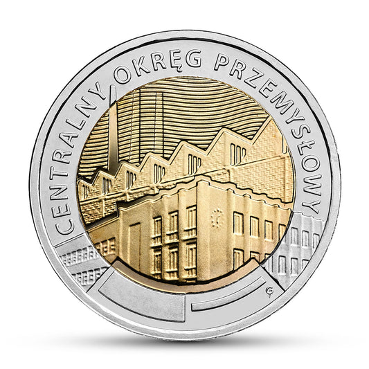 Moneta 5 zł Centralny Okręg Przemysłowy