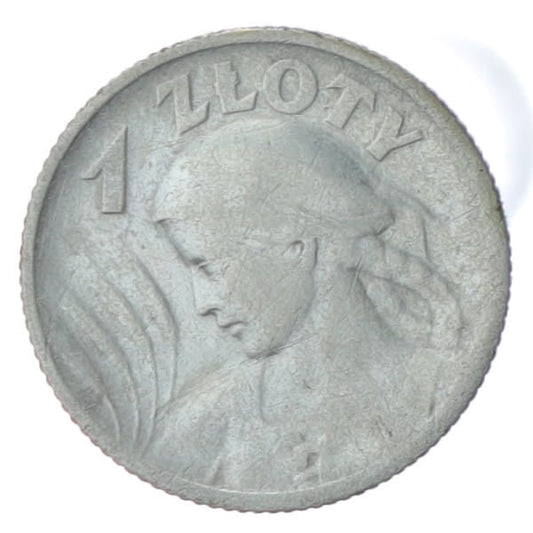 1 zł - Żniwiarka - 1924 - róg i pochodnia