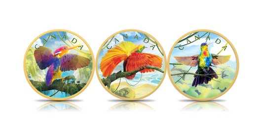 Liść Kanadyjski - Ptaki - 2022 - Uncja Srebra (3 szt)