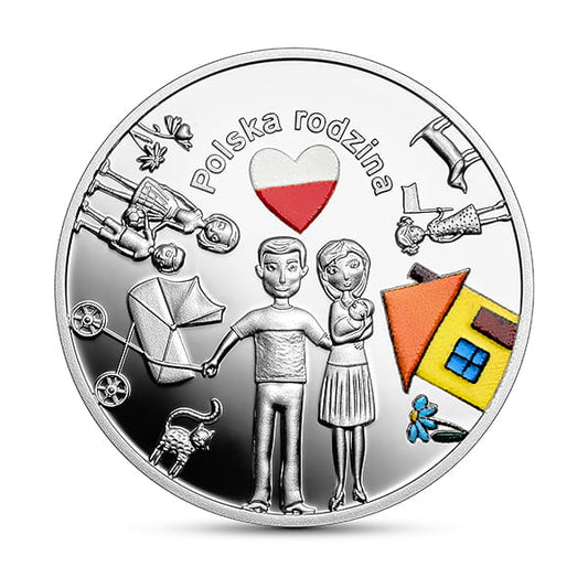 Moneta 10 zł W Polskę wierzę - Polska rodzina