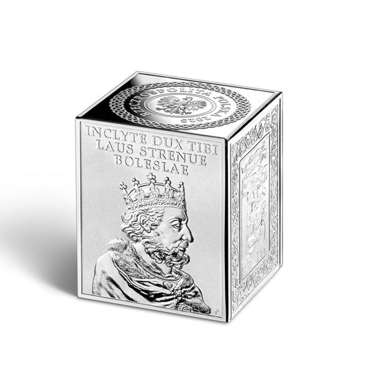 Moneta 100 zł - Tysiąclecie koronacji Bolesława Chrobrego (prostopadłościan)