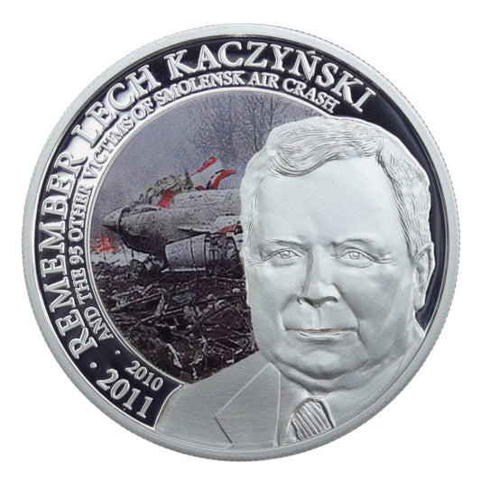 2 dolary - Lech Kaczyński - Smoleńsk - 1/2 uncji - Wyspy Cooka - 2011 rok