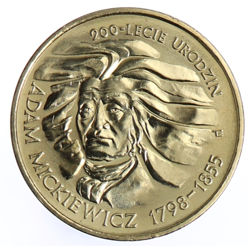 Moneta 2 zł Adam Mickiewicz - 1998 rok