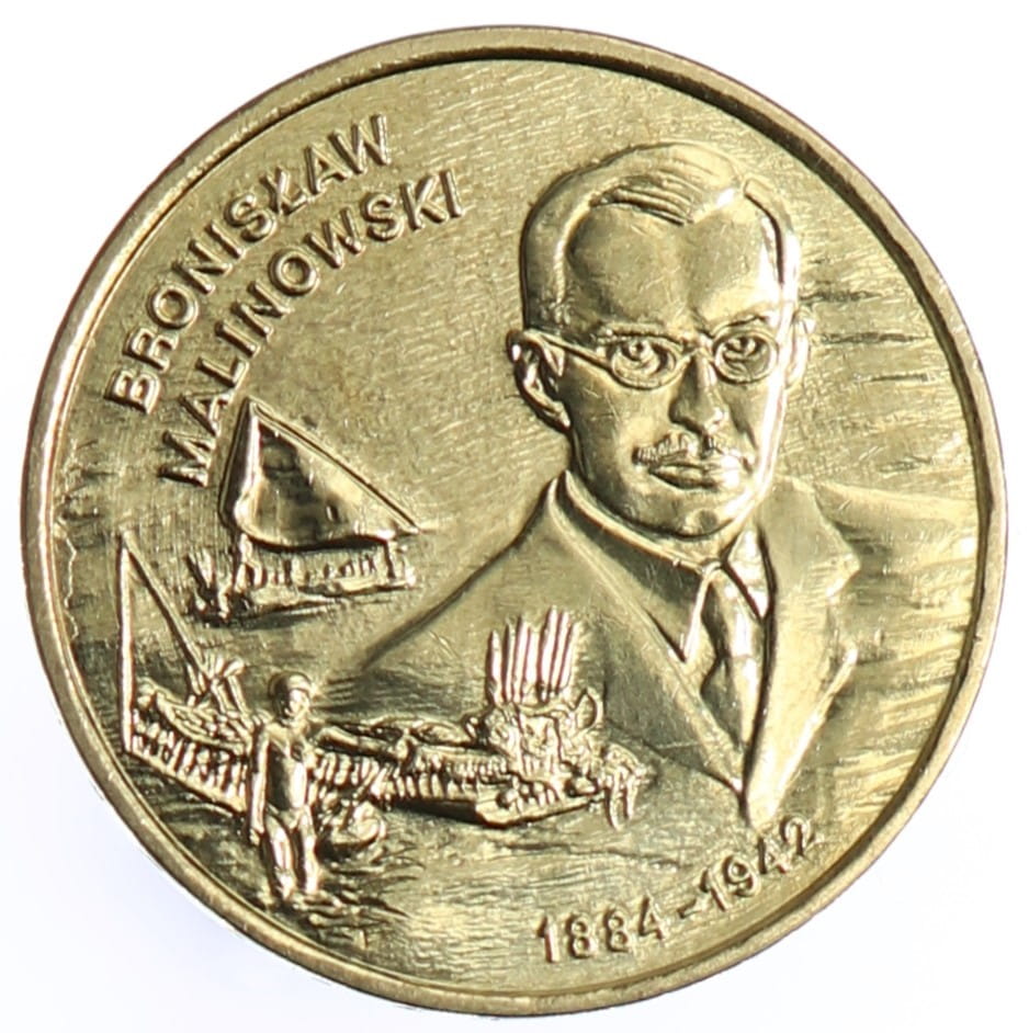 Moneta 2 zł Bronisław Malinowski - 2002 rok