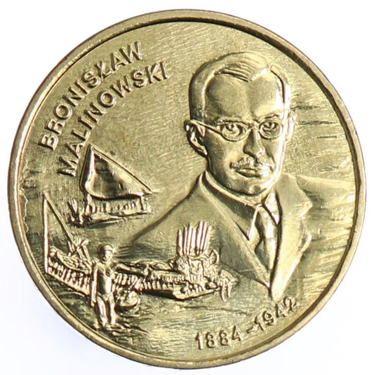 Moneta 2 zł Bronisław Malinowski - 2002 rok