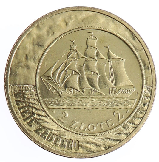 Moneta 2 zł Dzieje złotego: Żaglowiec - 2005 rok