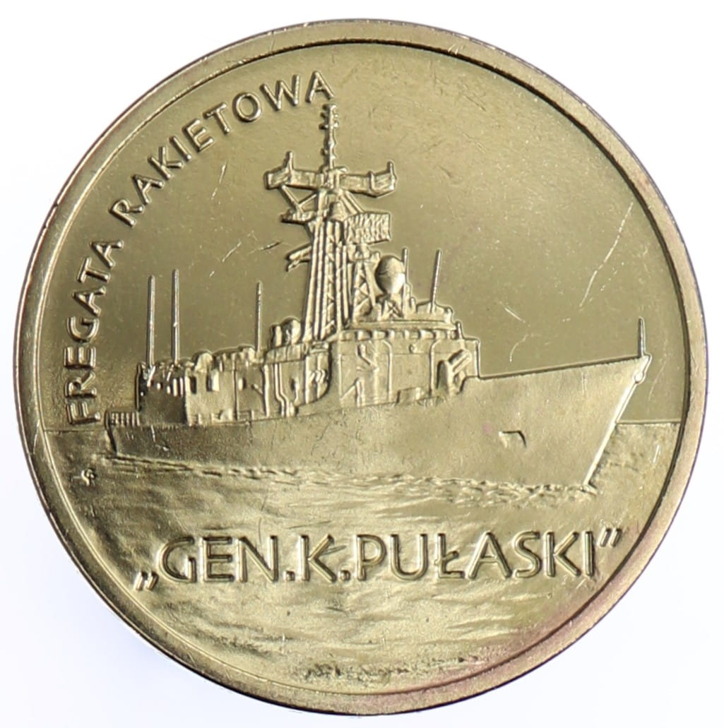 Moneta 2 zł Fregata rakietowa „Gen. K. Pułaski” - 2013 rok