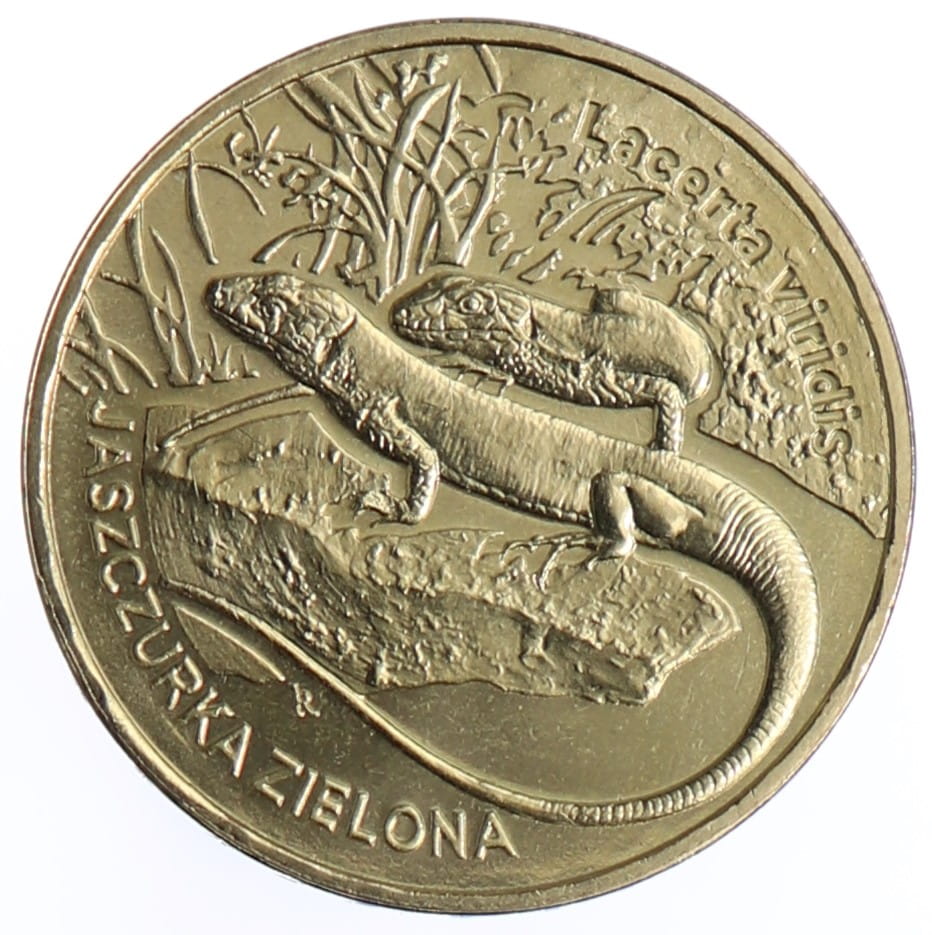 Moneta 2 zł Jaszczurka zielona - 2009 rok