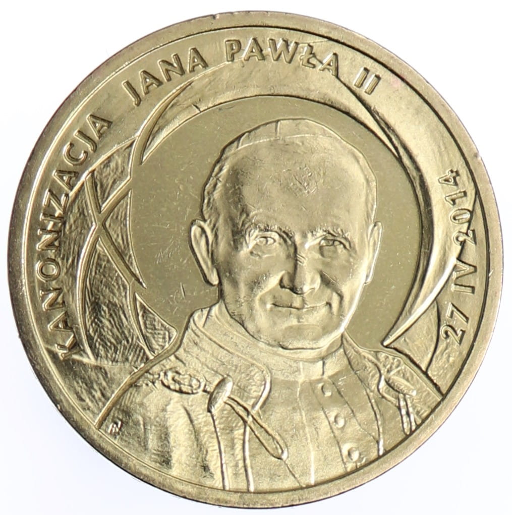 Moneta 2 zł Kanonizacja Jana Pawła II - 2014 rok