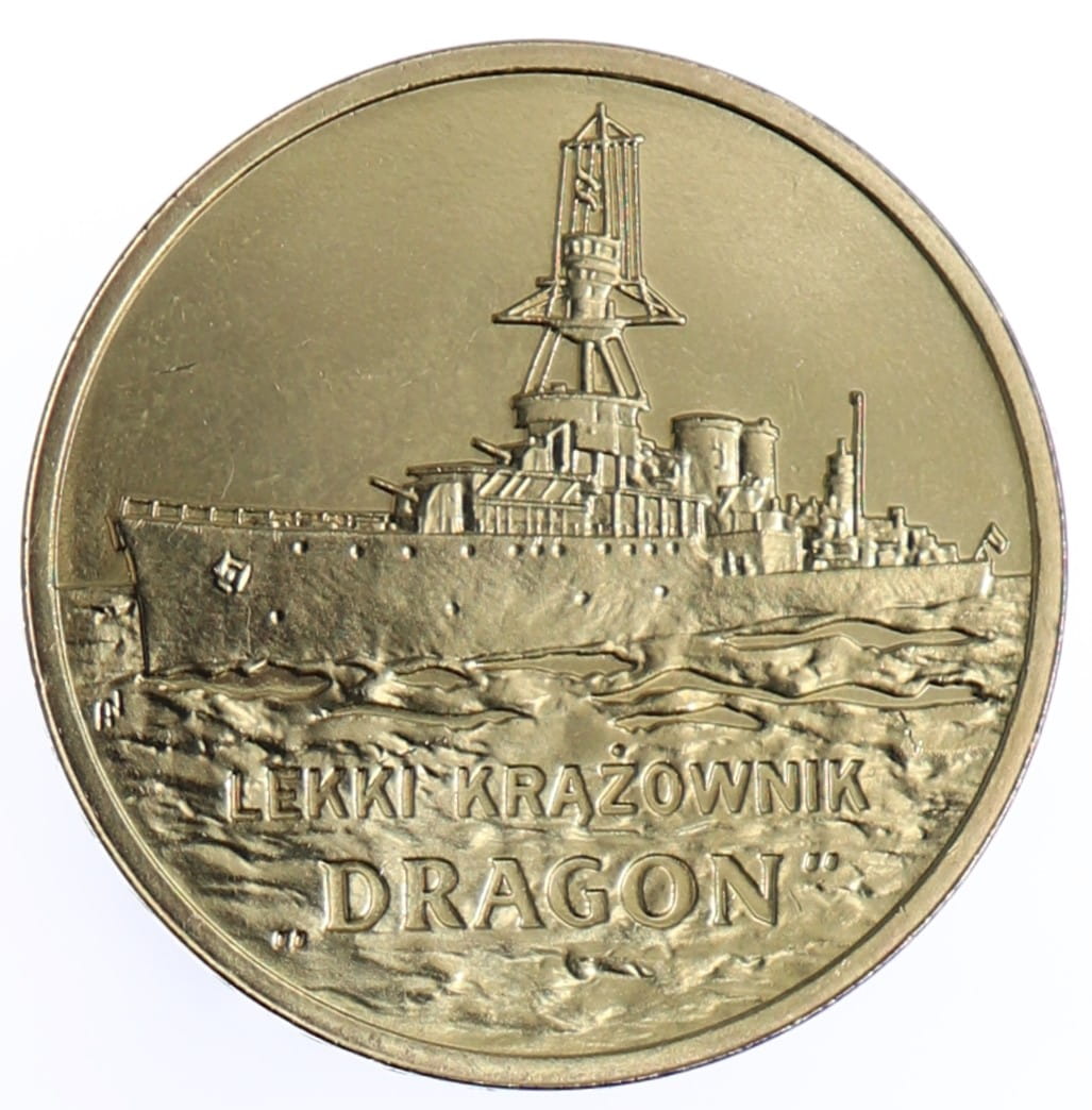 Moneta 2 zł Lekki krążownik „Dragon” - 2012 rok