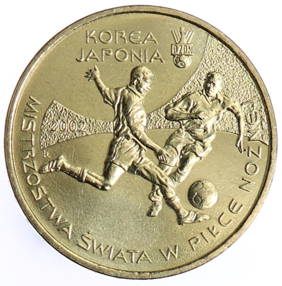 Moneta 2 zł Mistrzostwa Świata Korea - Japonia - 2002 rok