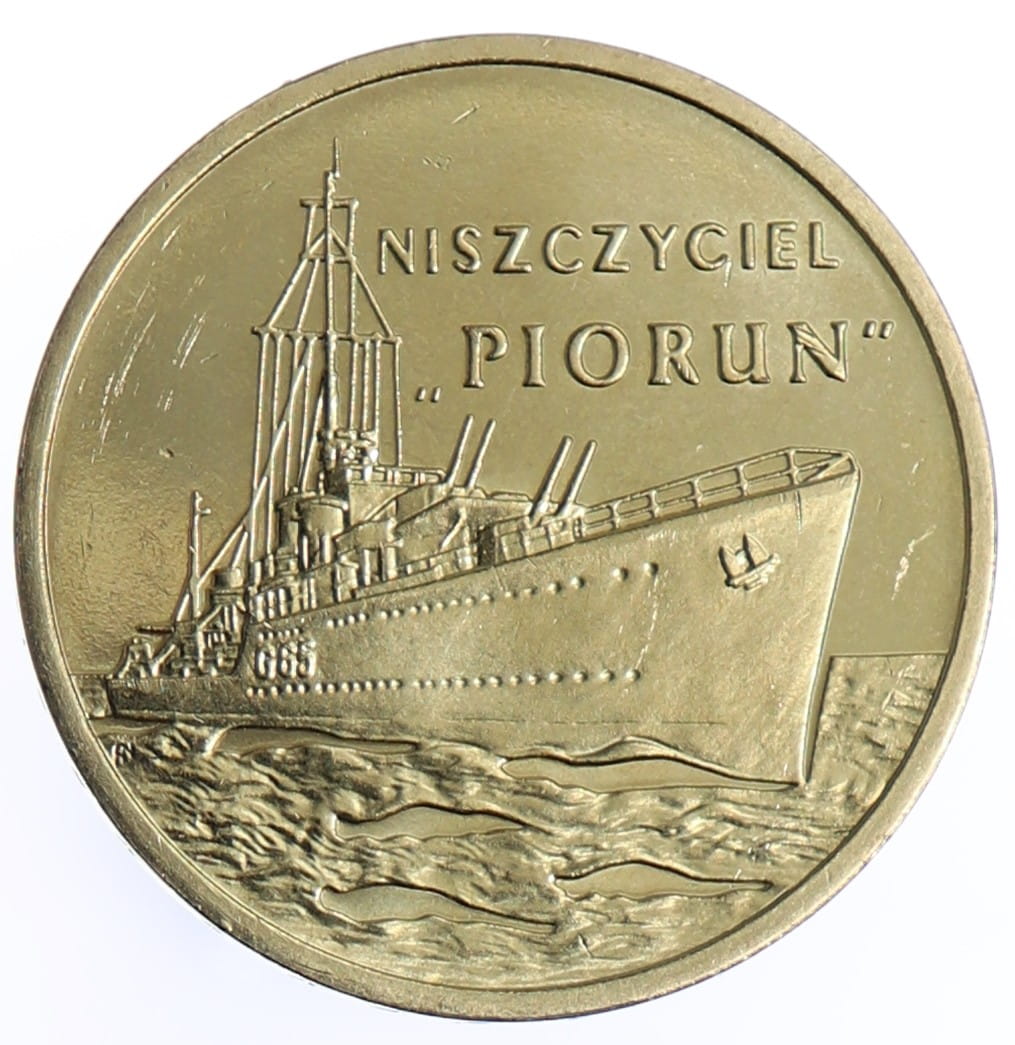 Moneta 2 zł Niszczyciel „Piorun” - 2012 rok