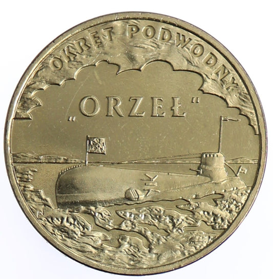 Moneta 2 zł Okręt podwodny „Orzeł” - 2012 rok