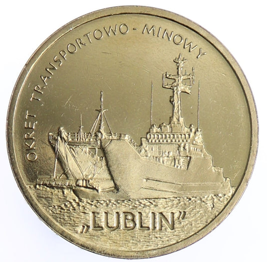 Moneta 2 zł Okręt transportowo-minowy „Lublin” - 2013 rok