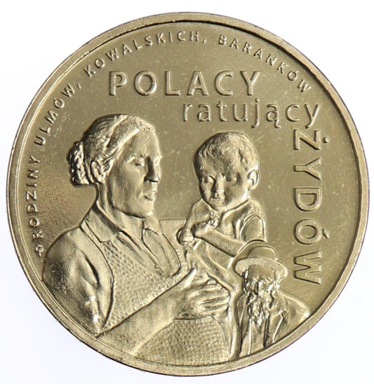 Moneta 2 zł Polacy ratujący Żydów - 2012 rok