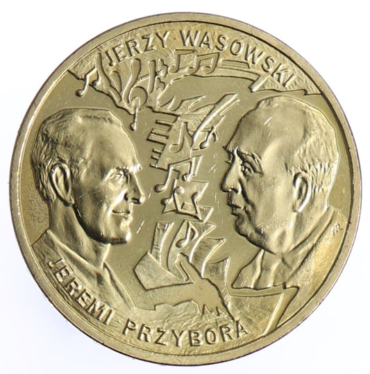 Moneta 2 zł Przybora,  Wasowski - 2011 rok