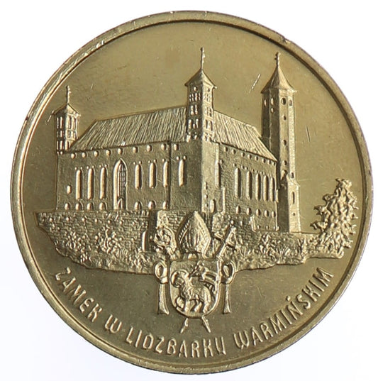 Moneta 2 zł Zamek w Lidzbarku Warmińskim - 1996 rok