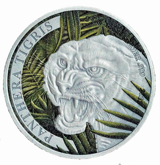 Tygrys azjatycki - Laos - 2021 - Uncja Srebra
