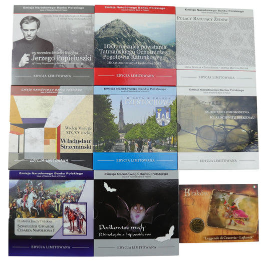 Zestaw 8 monet 2 zł w limitowanych blistrach