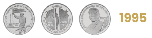 Komplet monet kolekcjonerskich 10 zł - 1995 rok
