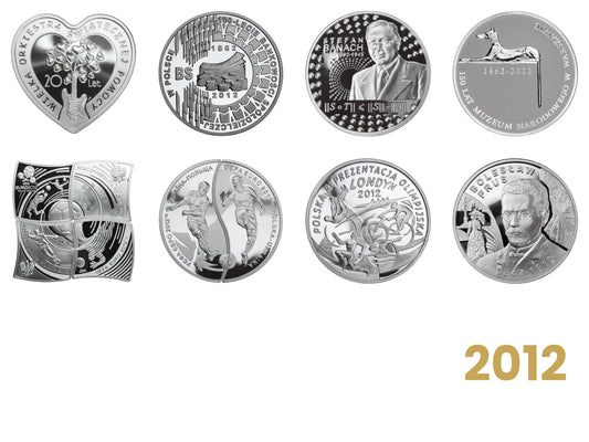 Komplet monet kolekcjonerskich 10 zł - 2012 rok