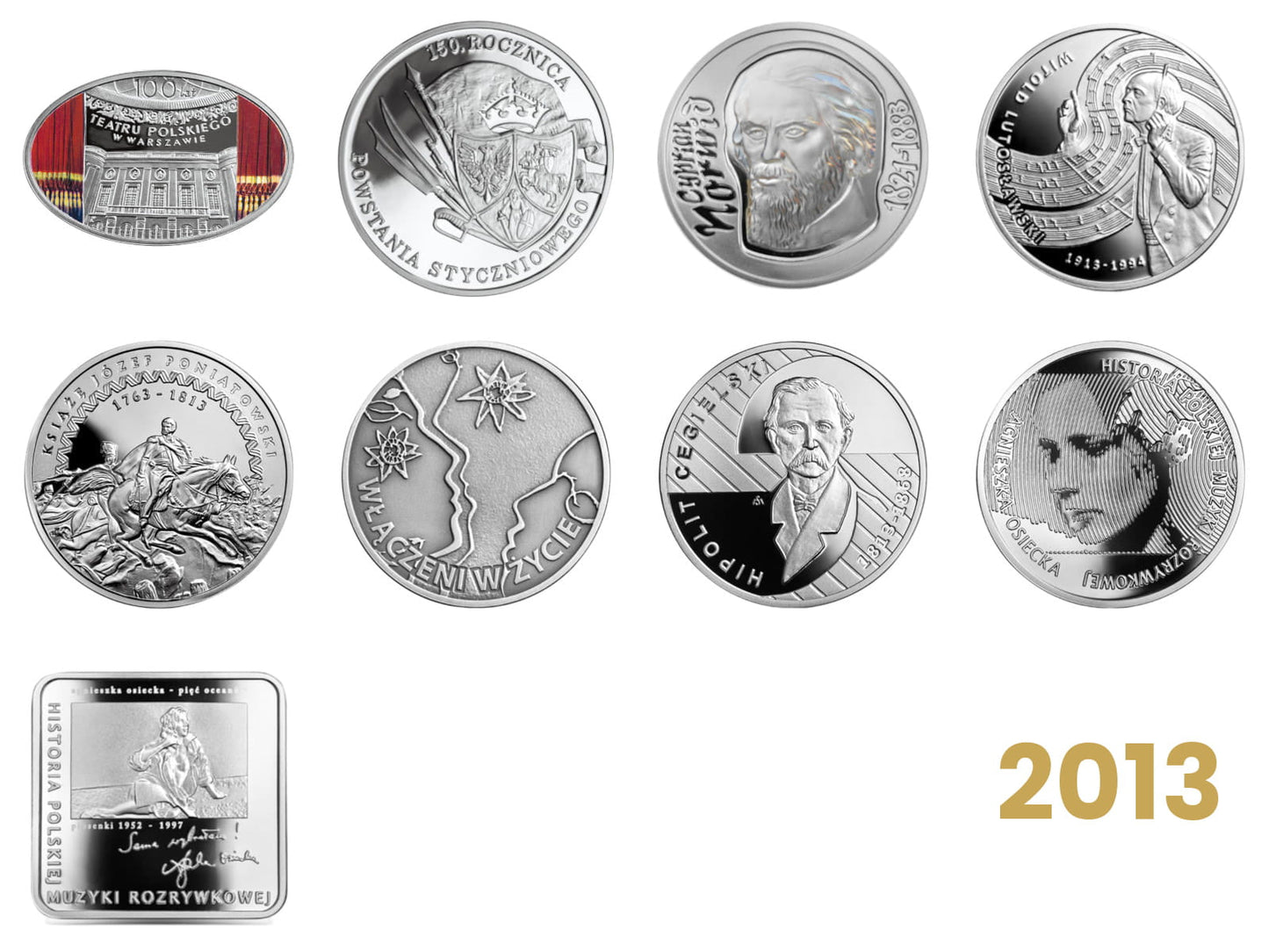 Komplet monet kolekcjonerskich 10 zł - 2013 rok