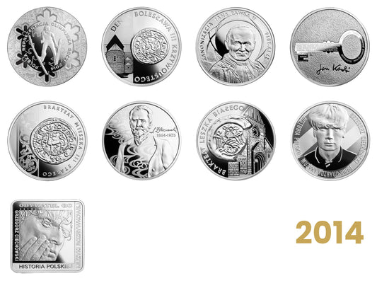Komplet monet kolekcjonerskich 10 zł - 2014 rok