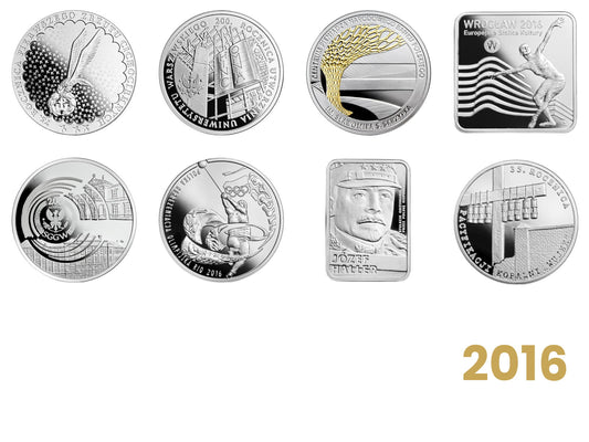 Komplet monet kolekcjonerskich 10 zł - 2016 rok