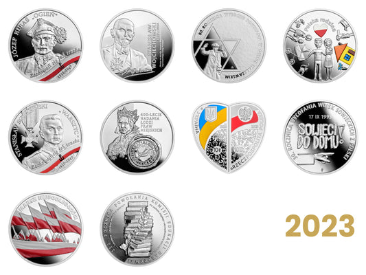Komplet monet kolekcjonerskich 10 zł - 2023 rok