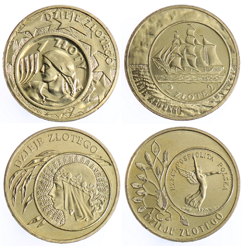 Seria monet 2 zł - Dzieje Złotego - 2004-2007 rok