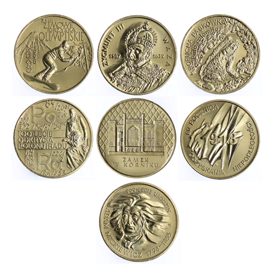 Komplet monet 2 zł - 1998 rok