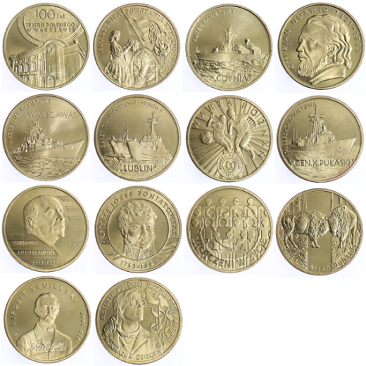 Komplet monet 2 zł - 2013 rok